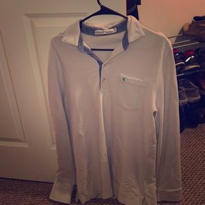 Criquet Long-Sleeve Polo XL Gray 100% Cotton